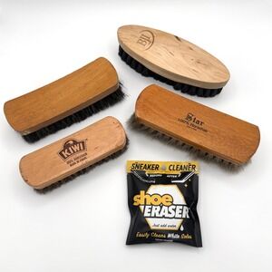 Shoe Shine Brushes & Shoe Eraser Cleaner Lot